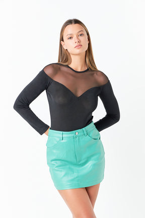 GREY LAB - Coated Mini Skirt - SKIRTS available at Objectrare