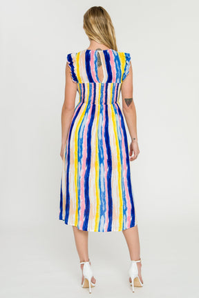 ENGLISH FACTORY - English Factory - Multi Stripe Midi Dress - DRESSES available at Objectrare