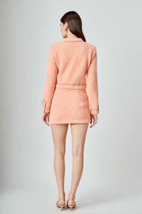 ENDLESS ROSE - Chain-Trimmed Mini Skirt - SKIRTS available at Objectrare