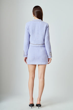 ENDLESS ROSE - Chain-Trimmed Mini Skirt - SKIRTS available at Objectrare