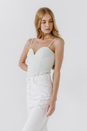 ENDLESS ROSE - Deep V-Neck Bodysuit - TOPS available at Objectrare