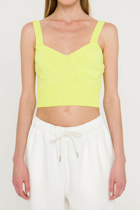 ENDLESS ROSE - Ribbed Crop Top - SWEATERS & KNITS available at Objectrare
