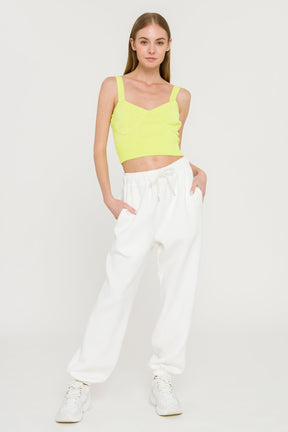 ENDLESS ROSE - Ribbed Crop Top - SWEATERS & KNITS available at Objectrare