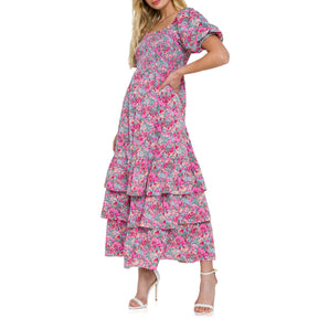 FREE THE ROSES - Floral Print Maxi Dress - DRESSES available at Objectrare
