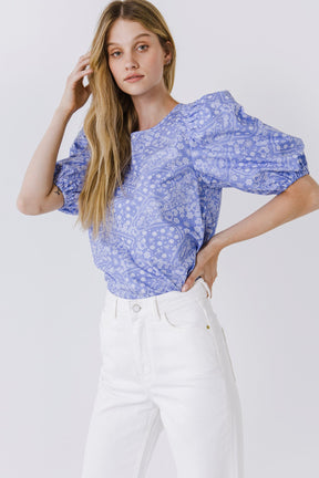 ENGLISH FACTORY - English Factory - Women Woven Paisley Blouse - TOPS available at Objectrare