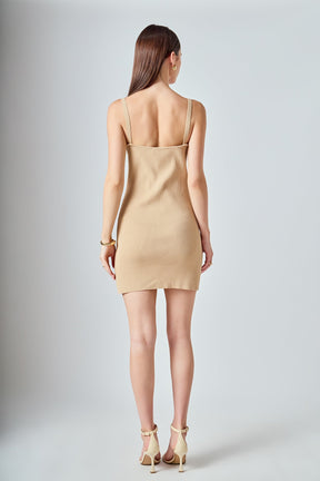 ENDLESS ROSE - Fitted Knit Mini Dress - DRESSES available at Objectrare