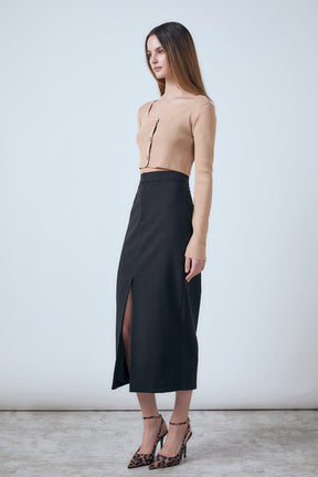 ENDLESS ROSE - Cropped Knit Cardigan - SWEATERS & KNITS available at Objectrare
