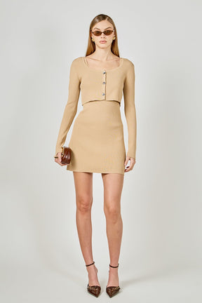 ENDLESS ROSE - Cropped Knit Cardigan - SWEATERS & KNITS available at Objectrare