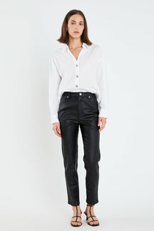ENGLISH FACTORY - Coated Skinny Jean - JEANS available at Objectrare