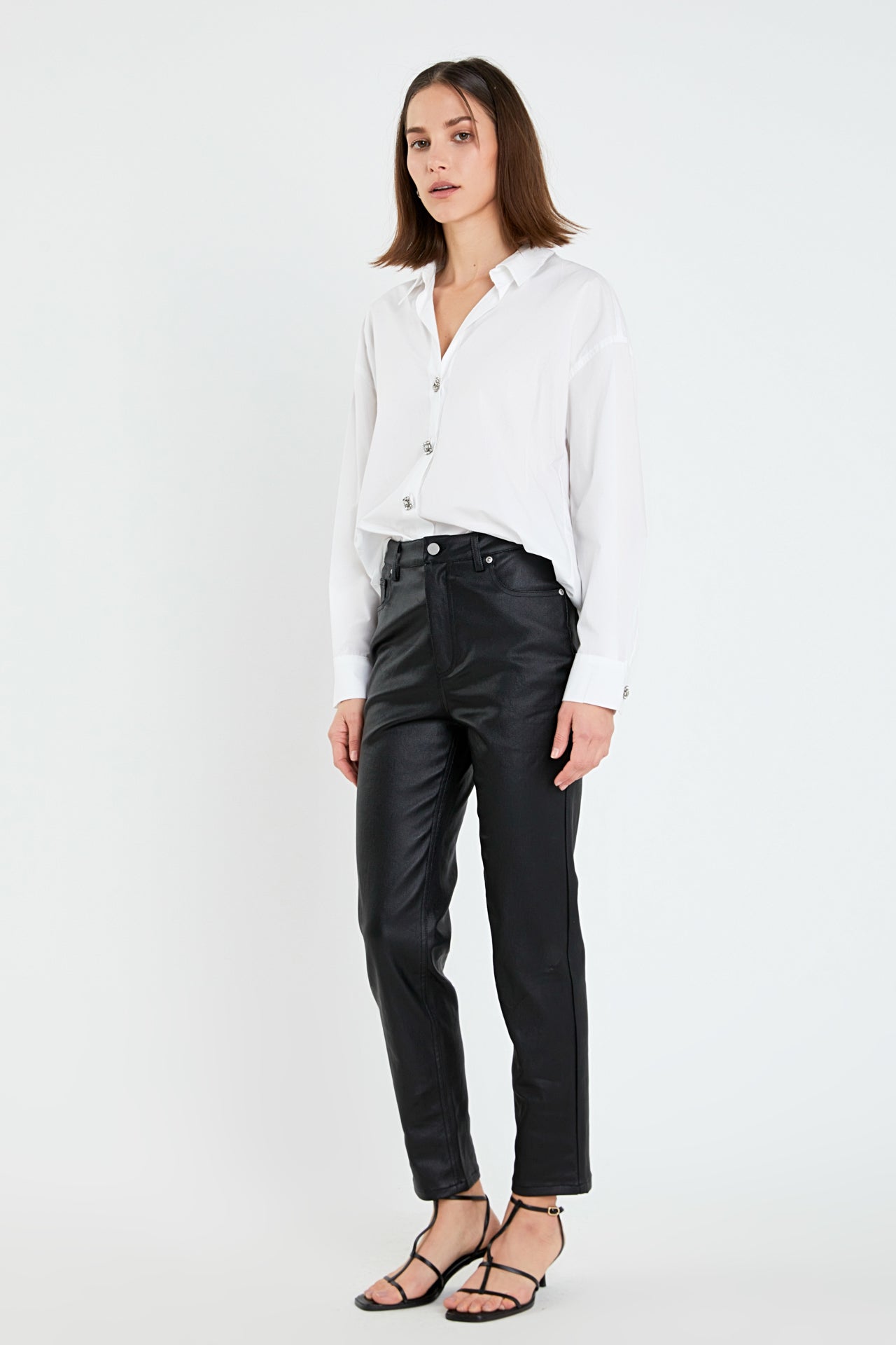 ENGLISH FACTORY - English Factory - Coated Skinny Jean - JEANS available at Objectrare