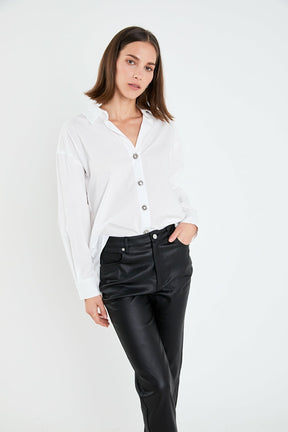 ENGLISH FACTORY - Coated Skinny Jean - JEANS available at Objectrare