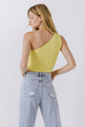 ENDLESS ROSE - One Shoulder Knit Crop Top - SWEATERS & KNITS available at Objectrare