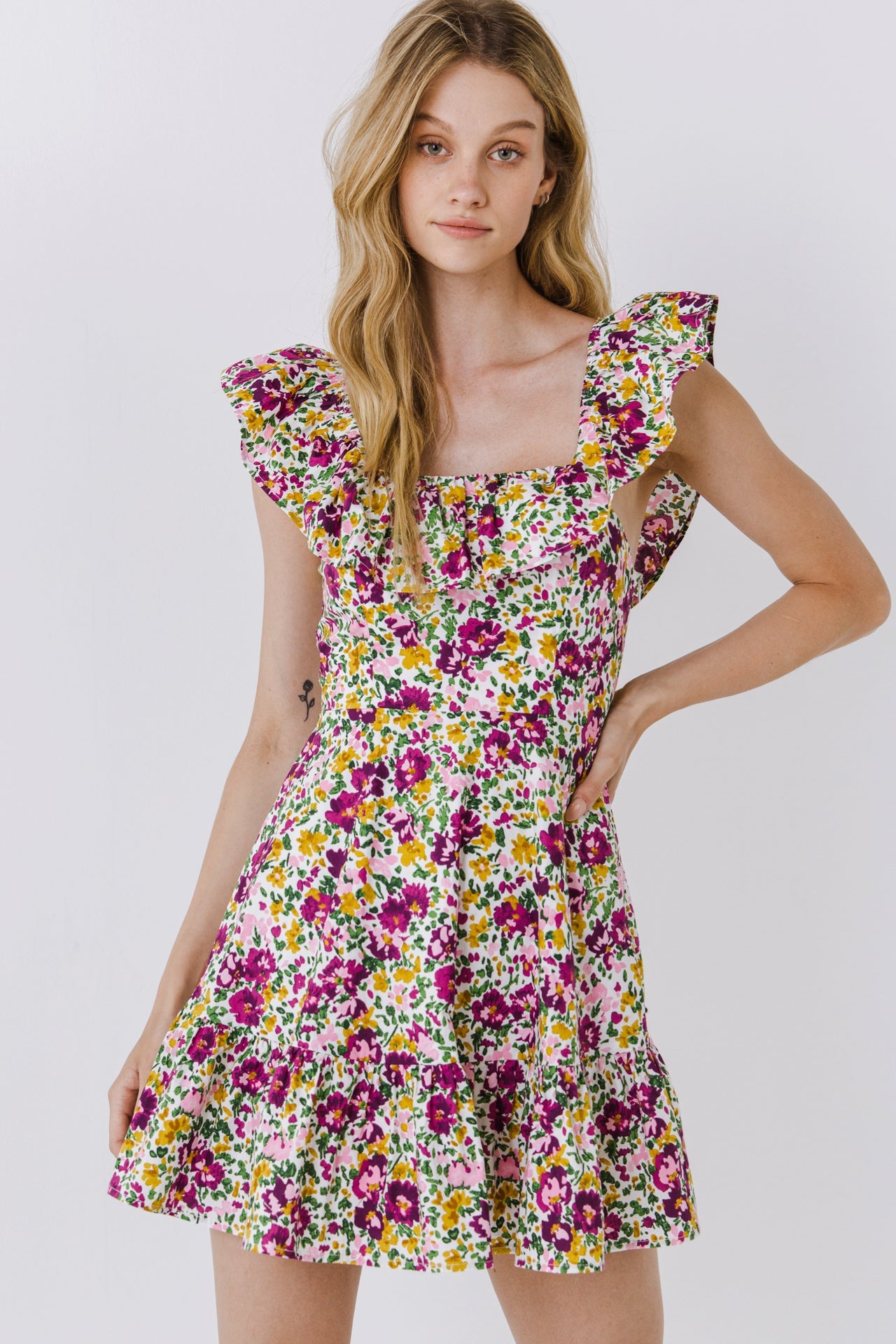 ENDLESS ROSE - Endless Rose - Floral Print Ruffled Dress - DRESSES available at Objectrare