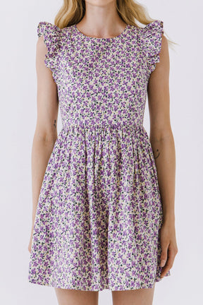 ENGLISH FACTORY - Floral Print Mini Dress - DRESSES available at Objectrare