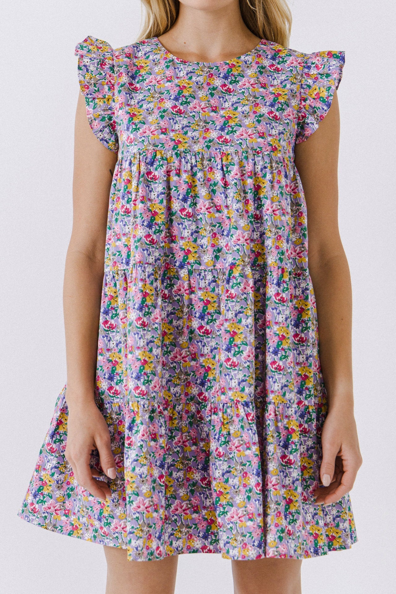 FREE THE ROSES - Free The Roses - Floral Print Babydoll Dress - DRESSES available at Objectrare