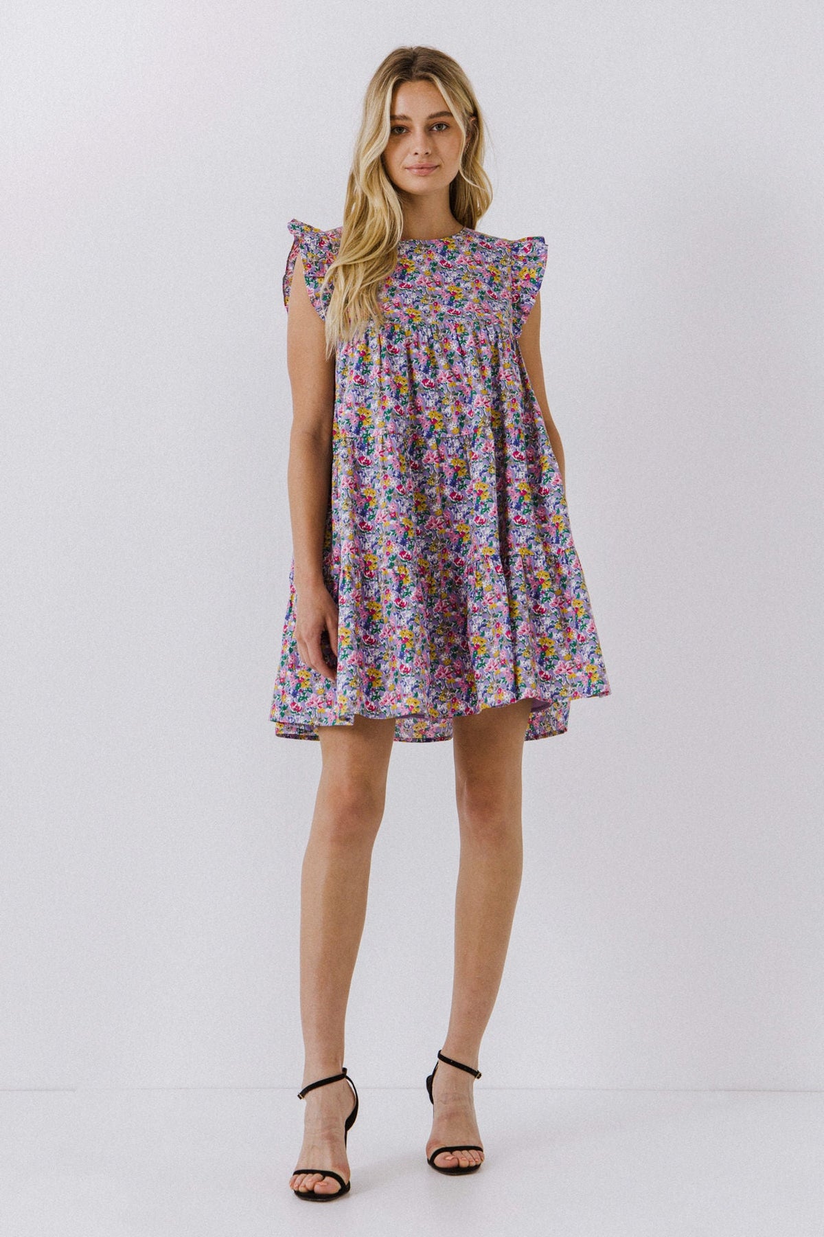FREE THE ROSES - Floral Print Babydoll Dress - DRESSES available at Objectrare