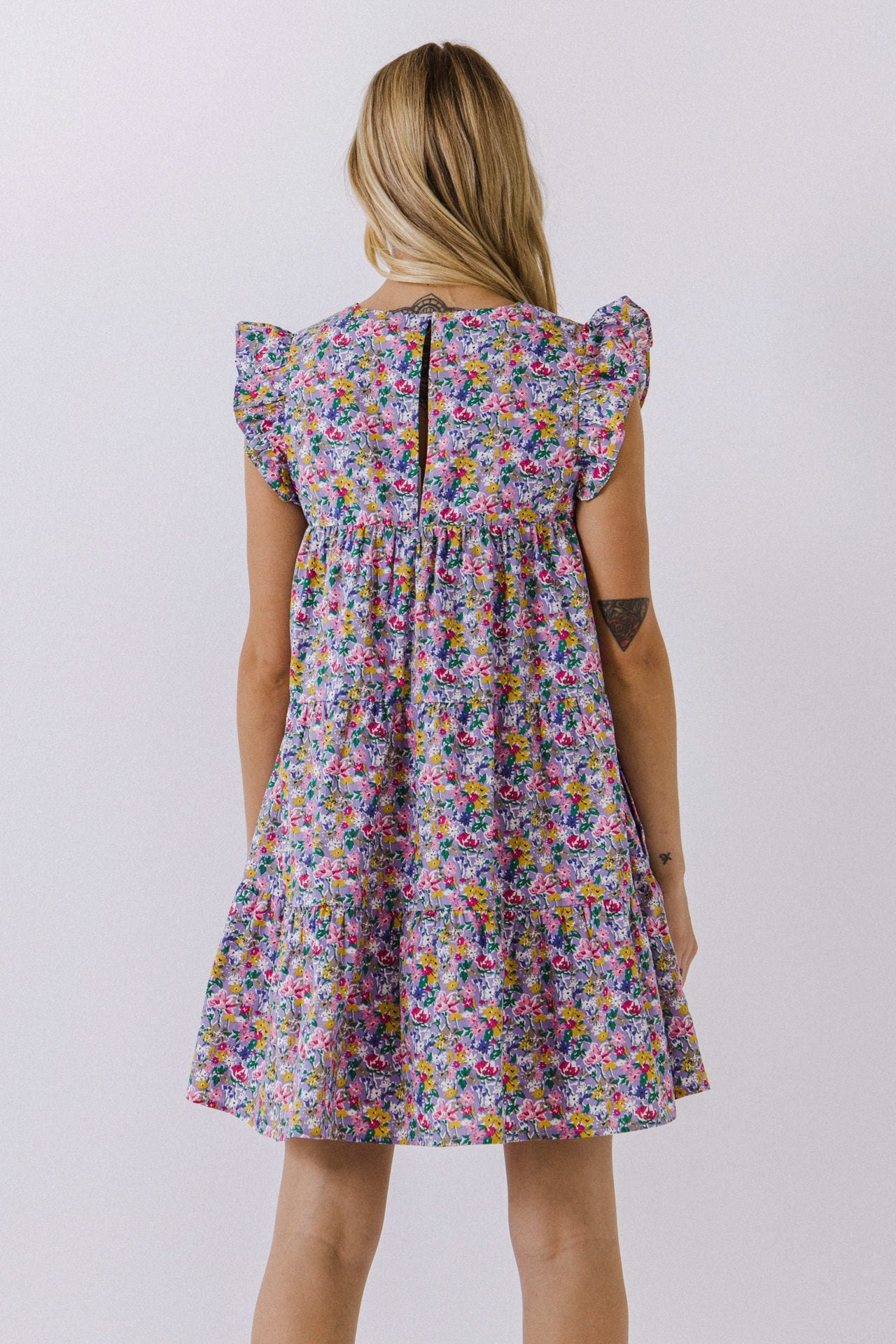 FREE THE ROSES - Free The Roses - Floral Print Babydoll Dress - DRESSES available at Objectrare