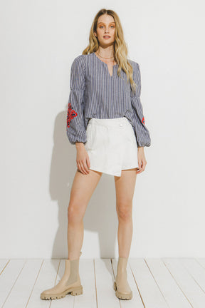 FREE THE ROSES - Striped Long Sleeve Tunic - TOPS available at Objectrare