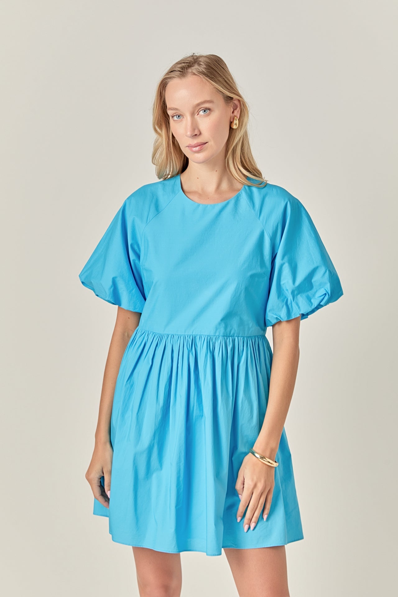 ENGLISH FACTORY - Short Balloon Sleeve Mini Dress - DRESSES available at Objectrare