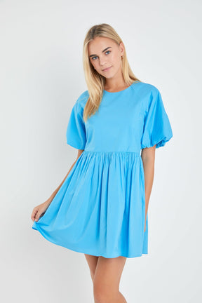 ENGLISH FACTORY - English Factory - Short Balloon Sleeve Mini Dress - DRESSES available at Objectrare