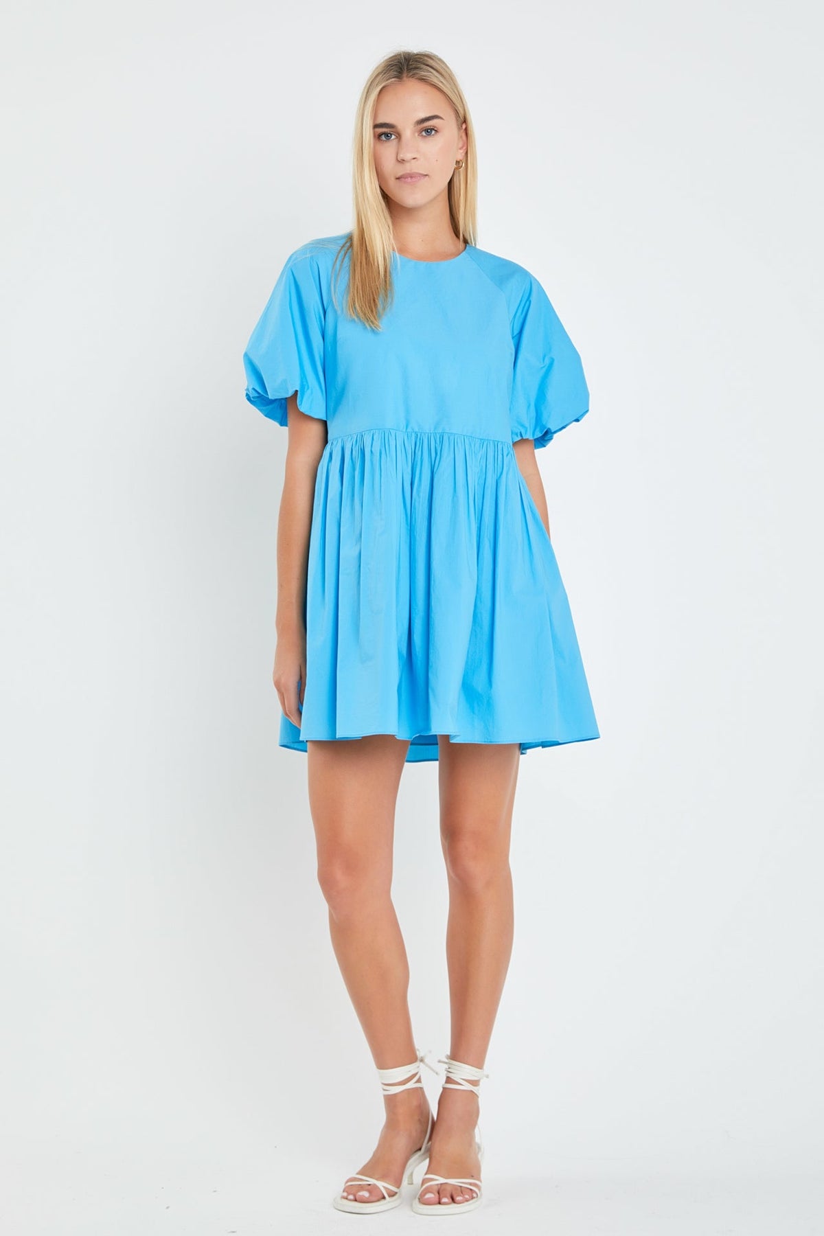 ENGLISH FACTORY - Short Balloon Sleeve Mini Dress - DRESSES available at Objectrare