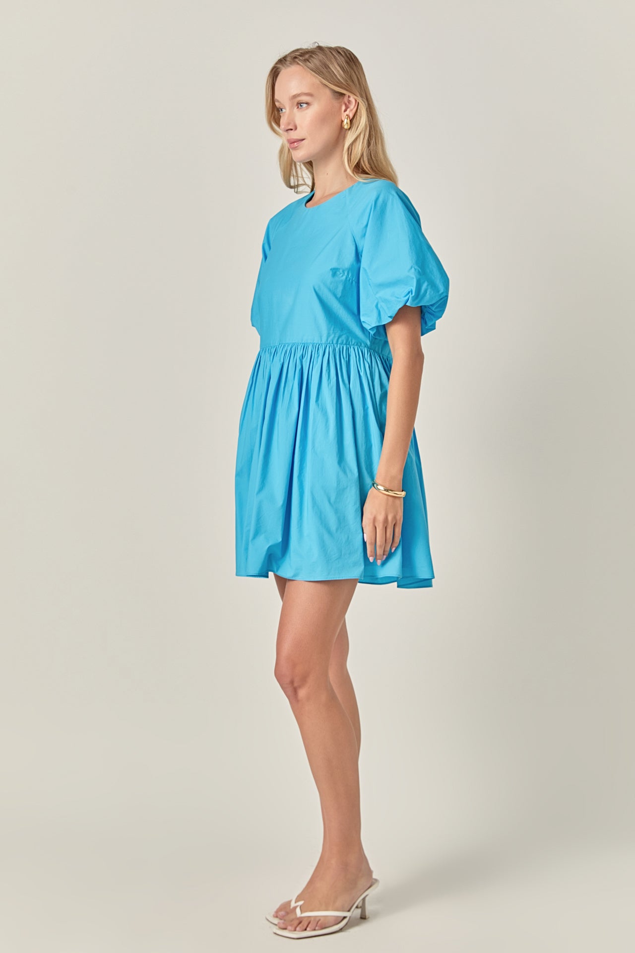 ENGLISH FACTORY - Short Balloon Sleeve Mini Dress - DRESSES available at Objectrare