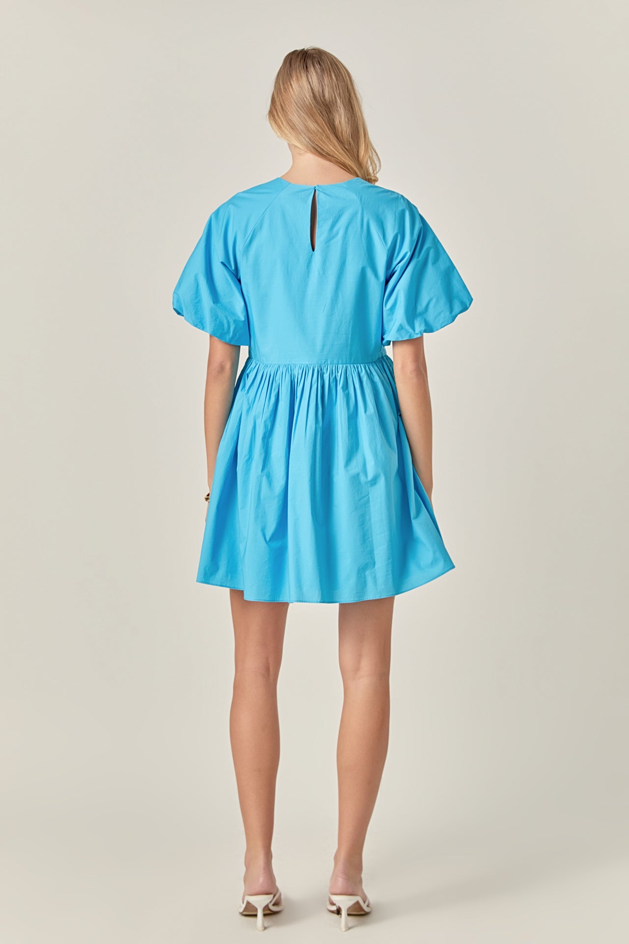 ENGLISH FACTORY - Short Balloon Sleeve Mini Dress - DRESSES available at Objectrare
