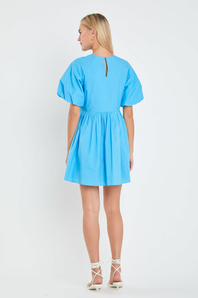 ENGLISH FACTORY - English Factory - Short Balloon Sleeve Mini Dress - DRESSES available at Objectrare