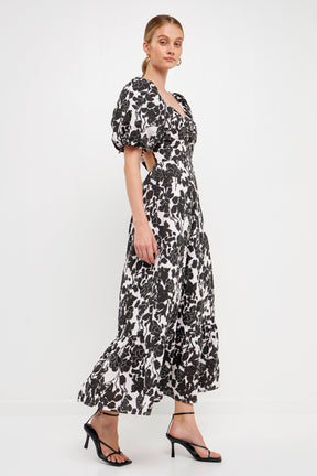 FREE THE ROSES - Free The Rose - Floral Print Maxi Dress - DRESSES available at Objectrare