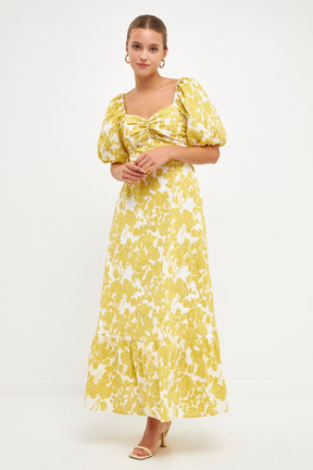 Free The Rose - Floral Print Maxi Dress