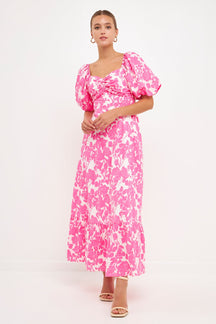 FREE THE ROSES - Free The Roses - Floral Print Maxi Dress - DRESSES available at Objectrare