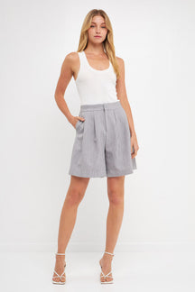 ENDLESS ROSE - Endless Rose -High-Waisted Pleated Shorts - SHORTS available at Objectrare