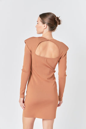 ENDLESS ROSE - Endless Rose - Shoulder Pad Knit Dress - DRESSES available at Objectrare