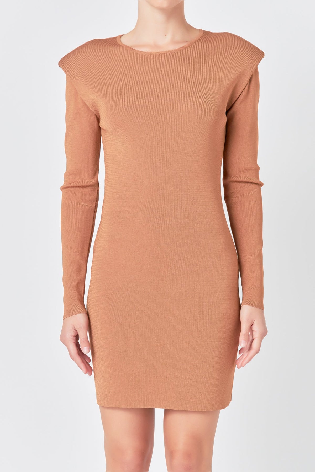 ENDLESS ROSE - Endless Rose - Shoulder Pad Knit Dress - DRESSES available at Objectrare