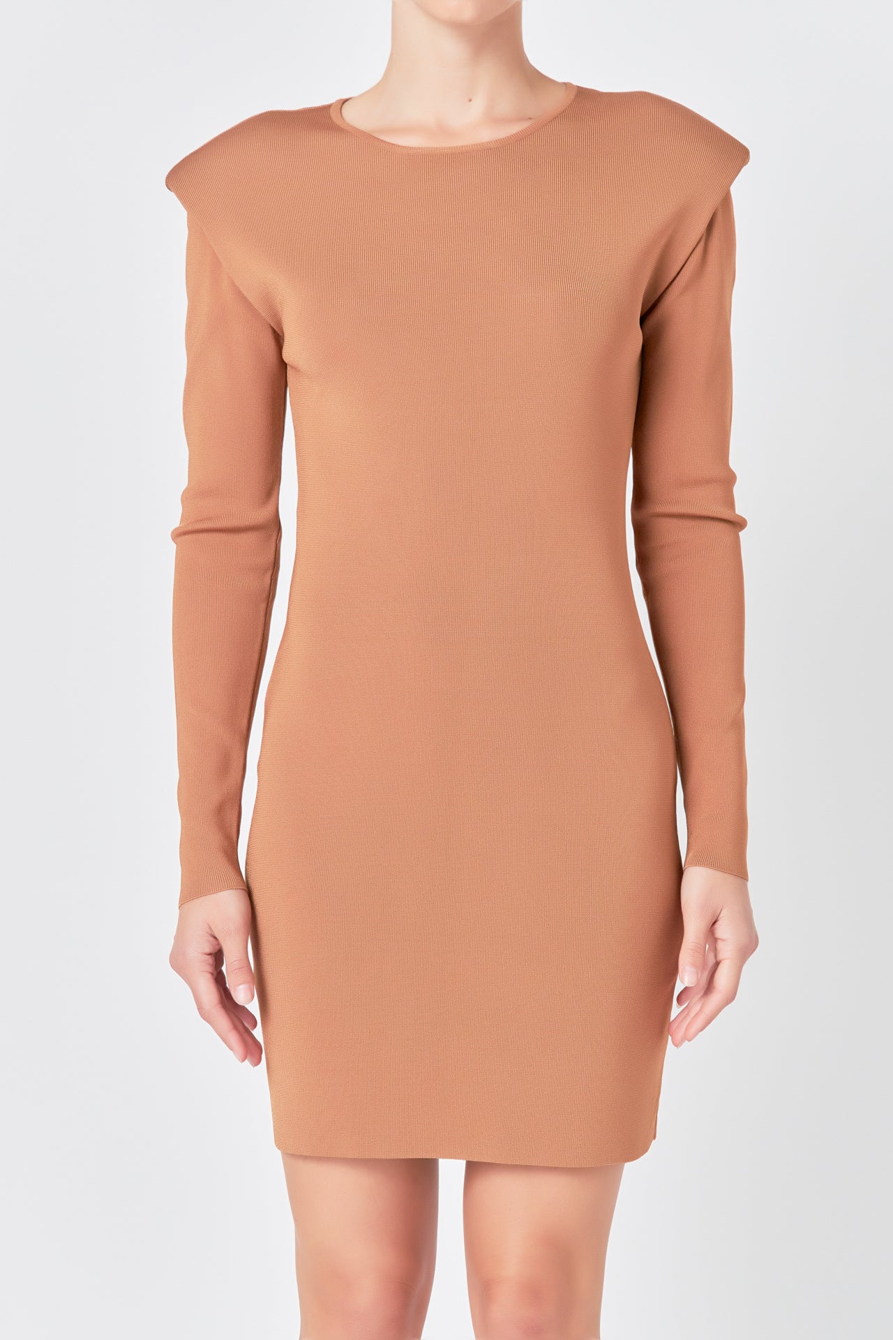 ENDLESS ROSE - Shoulder Pad Knit Dress - DRESSES available at Objectrare