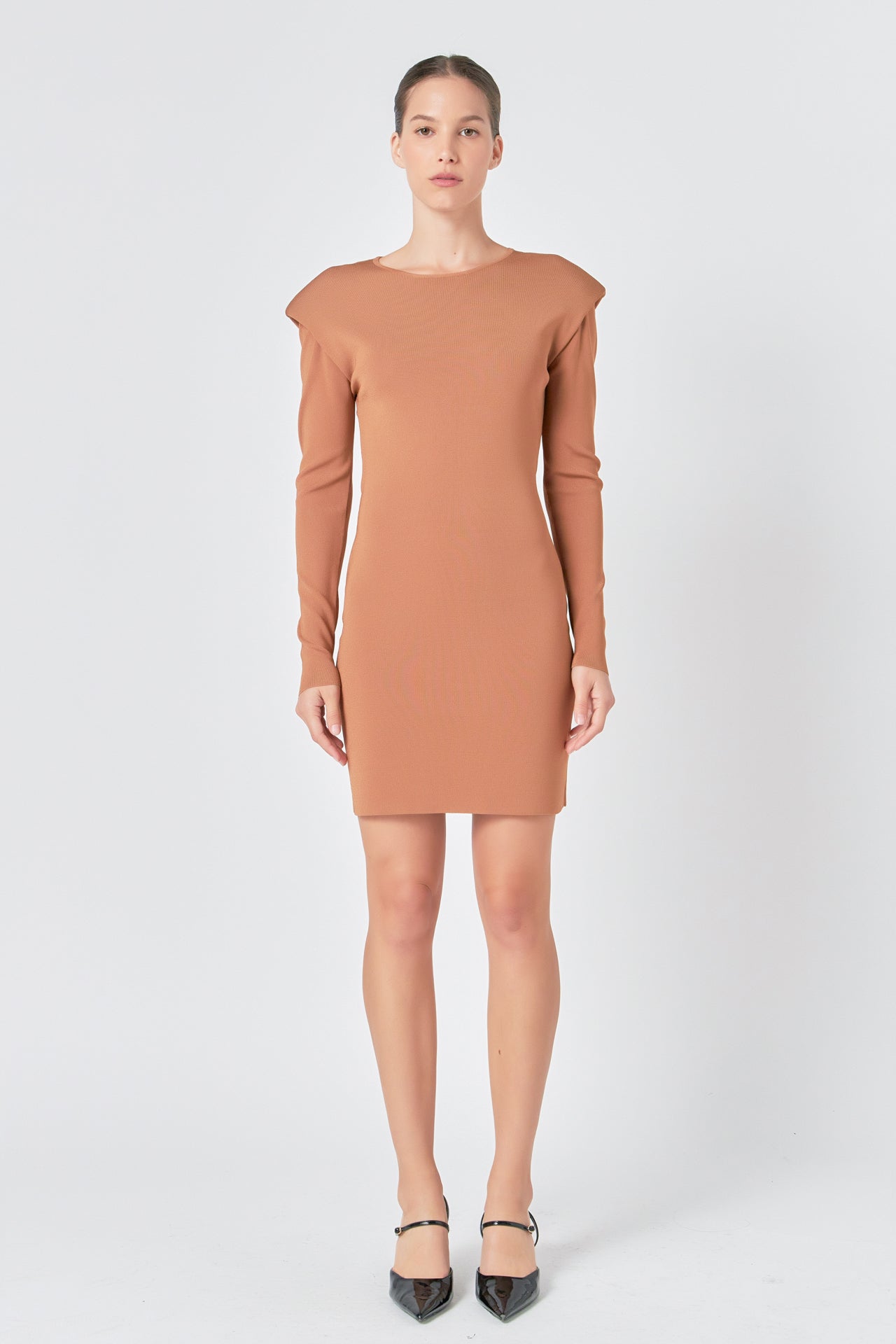 ENDLESS ROSE - Shoulder Pad Knit Dress - DRESSES available at Objectrare