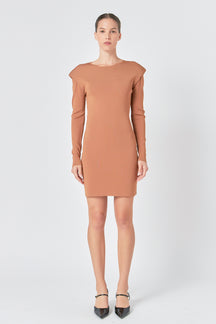 ENDLESS ROSE - Shoulder Pad Knit Dress - DRESSES available at Objectrare