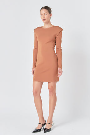 ENDLESS ROSE - Shoulder Pad Knit Dress - DRESSES available at Objectrare