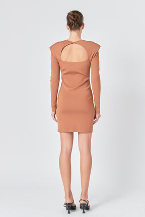 ENDLESS ROSE - Shoulder Pad Knit Dress - DRESSES available at Objectrare