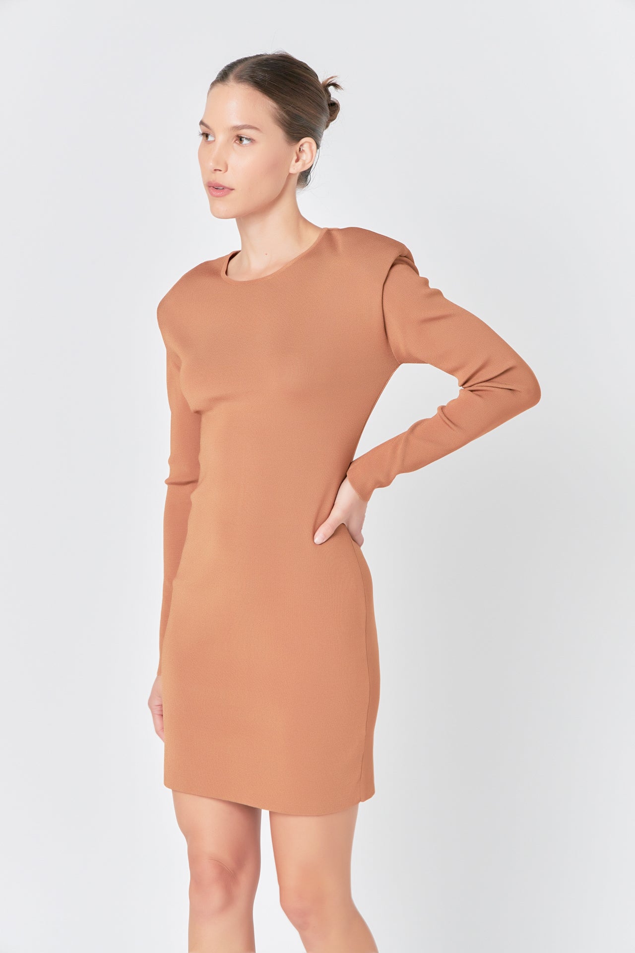 ENDLESS ROSE - Shoulder Pad Knit Dress - DRESSES available at Objectrare