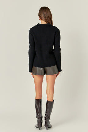 ENGLISH FACTORY - Collared Knit Sweater - SWEATERS & KNITS available at Objectrare