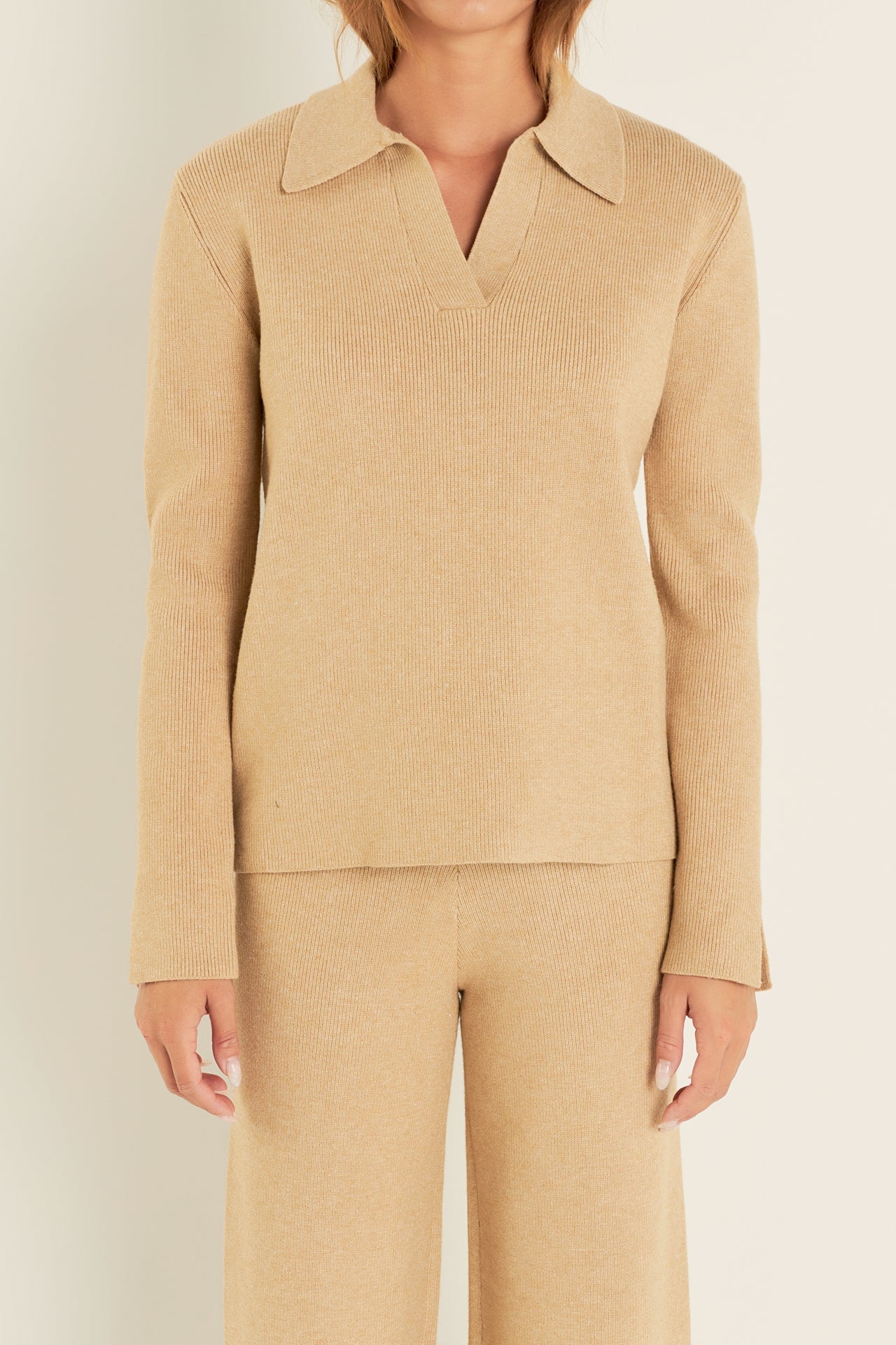 ENGLISH FACTORY - Collared Knit Sweater - SWEATERS & KNITS available at Objectrare