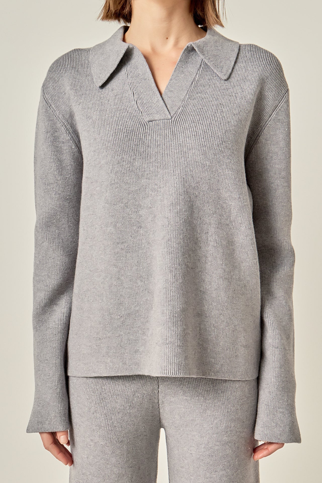 ENGLISH FACTORY - Collared Knit Sweater - SWEATERS & KNITS available at Objectrare