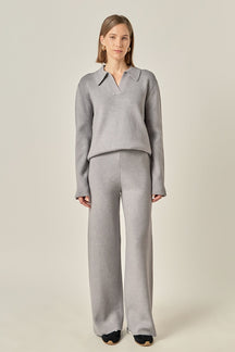ENGLISH FACTORY - Collared Knit Sweater - SWEATERS & KNITS available at Objectrare