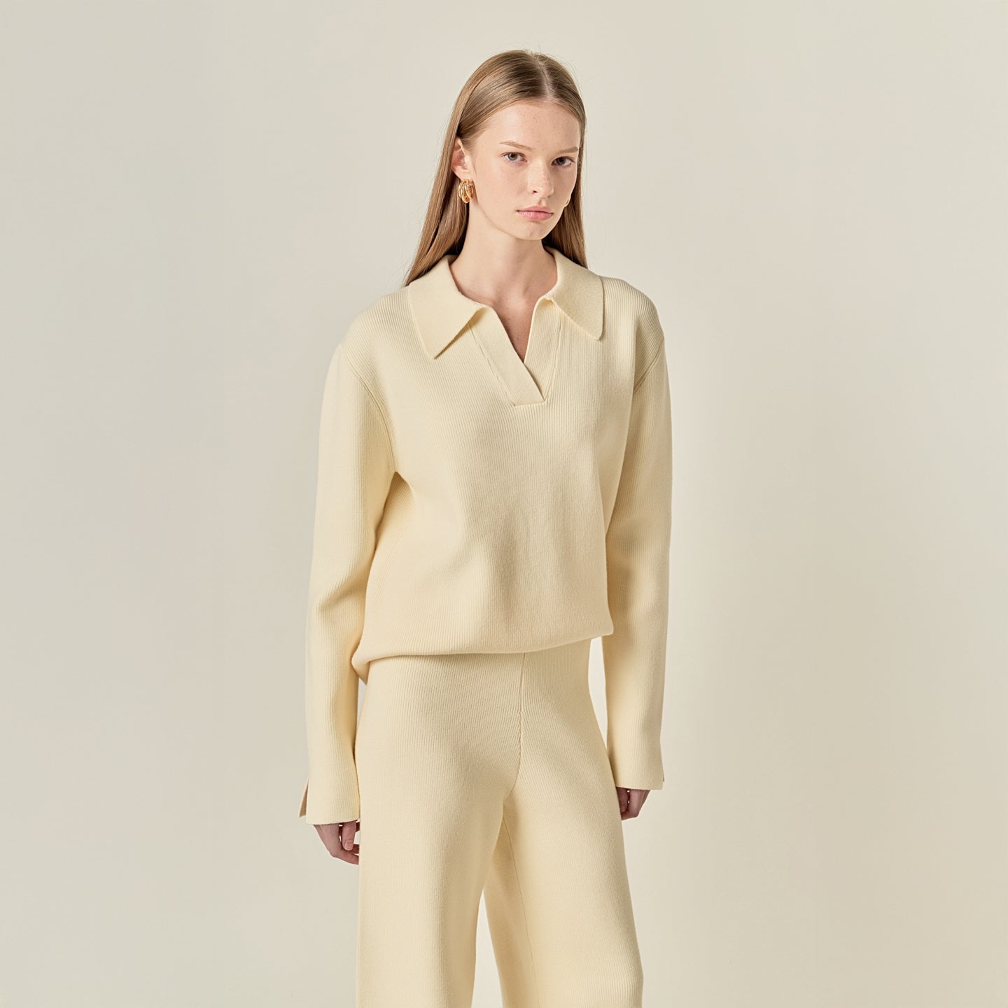 ENGLISH FACTORY - Collared Knit Sweater - SWEATERS & KNITS available at Objectrare