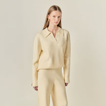ENGLISH FACTORY - Collared Knit Sweater - SWEATERS & KNITS available at Objectrare