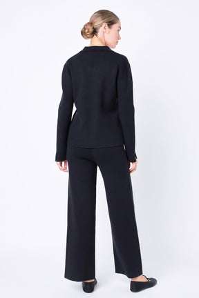 ENGLISH FACTORY - Knit Wide Pants - PANTS available at Objectrare