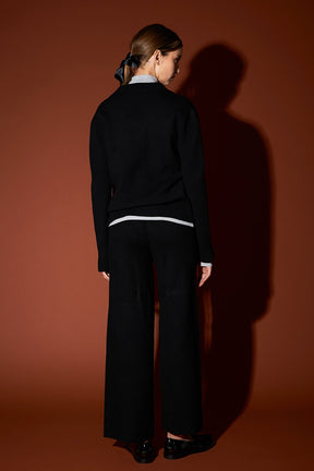 ENGLISH FACTORY - English Factory - Knit Wide Pants - PANTS available at Objectrare