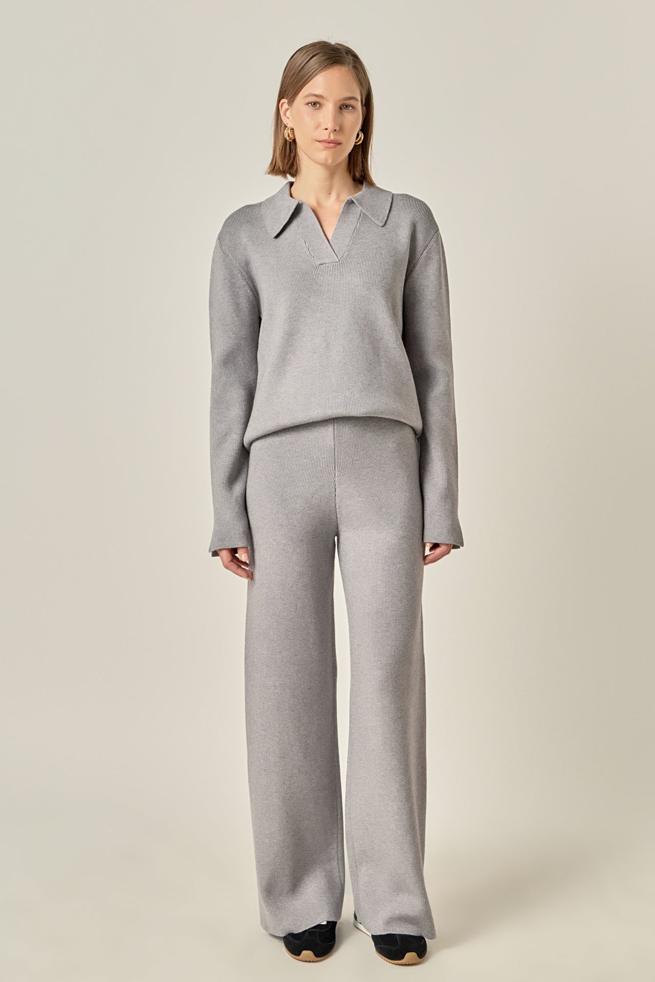 ENGLISH FACTORY - Knit Wide Pants - PANTS available at Objectrare