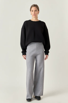 ENGLISH FACTORY - Knit Wide Pants - PANTS available at Objectrare